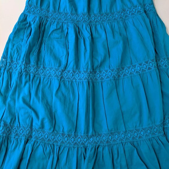 ALC Turquoise Blue Aqua Maxi Summery Skirt. Medium Size. - Picture 4 of 9